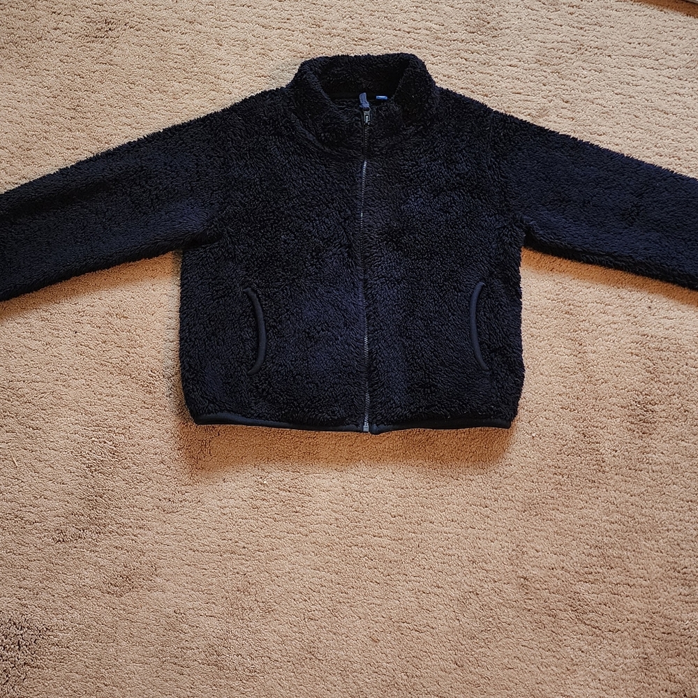 Fuzzy fleece zip up